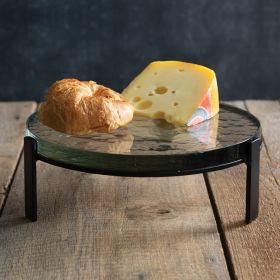 Blocked Glass Dessert Stand