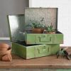 Set of Two Metal Trunks