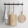 Small Round Cutting Board with Leather Strap
