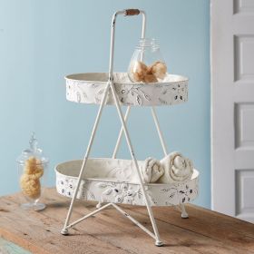 Flower Embossed Two Tray