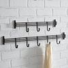 Set of Two Iron Wall Mounted Coat Racks