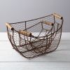Set of Two Copper Finish Scoop Baskets