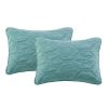 Queen Coastal Beach Starfish Seashell Seahorse Aqua Blue Teal 3-Piece Quilt Set