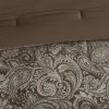 California King 12-piece Reversible Cotton Comforter Set in Brown and Blue