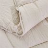 King Size Beige 3 Piece Microfiber Reversible Comforter Set