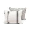 King Size Black White 3 Piece Stripe Reversible Cotton Quilt Set