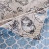 King/CAL King 3 Piece Microfiber Beach Shells Coastal Reversible Quilt Set