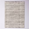 5-ft. x 7-ft. Grey Ivory Chevron Stripe Geometric Boho Style Area Rug