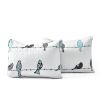 Full/Queen Blue Grey Birds On Wire Lightweight 7 PCS Quilt Set