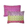 Full/Queen Vibrant Purple Yellow Boho Floral Reversible Lightweight Quilt Set