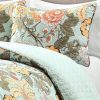 King Size Coastal Blue Stripe Reversible Cotton Quilt Set