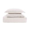 Full Queen White Farmhouse Microfiber Diamond Quilted Bedspread Set Frayed Edges