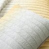 Full/Queen Yellow Orange Grey Lightweight Crinkle Fabric 3 Piece Quilt Set