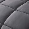 King Size Reversible Microfiber Down Alternative Comforter Set in Grey