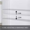 Over the Toilet Bathroom Storage Cabinet Shelving Unit in Grey Wood Finish
