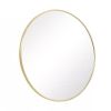 Round 24-inch Circular Bathroom Wall Mirror with Gold Frame