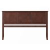 King size Traditional Style Headboard in Walnut Wood Finish