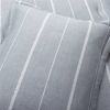 King/California King Blue Grey Off-White Stripe 3-Piece Comforter Set