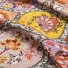 King size Boho Floral Lightweight Cotton Orange Mauve Yellow 3-Piece Quilt Set