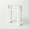 Over the Toilet Bathroom Shelving Unit with 9-Shelves in White Wood Finish