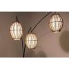 Modern Mid-Century Bohemian 82-inch Arch Floor Lamp with 3 Barrel Lights