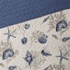 6-Piece Nautical Sea Shells Coral Blue Beige Reversible Daybed Cover Bedding Set