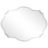 Modern Frameless 32 x 24 inch Scalloped Beveled Accent Bathroom Mirror