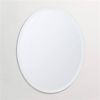 Oval Frameless 36-inch Beveled Bathroom Bedroom Living Room Vanity Wall Mirror