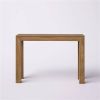 Solid Wood Modern Accent Console Table / Sofa Table in Medium Brown Pecan Finish