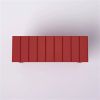 Red Wooden 2-Shelf Shoe Rack Storage Bench for Entryway or Closet