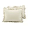 King Size Lightweight Yellow Ruffle Reversible Oversized 3 Piece Quilt Set