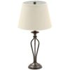 Traditional Bronze Metal Finish Table Lamp with Beige Linen Shade