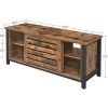 Farmhouse TV Stand Entertainment Center w/ Sliding Wood Doors for TV up to 50-in