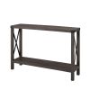 Industrial Farmhouse Entryway Table / Sofa Table in Brown Grey Wood Finish