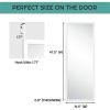 White Full Length Bedroom Mirror with Over the Door or Wall Mounted Design
