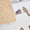 King size Yellow Brown Grey Floral Birds On Wire Lightweight 7 Piece Quilt Set