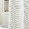 72-inch Taupe Tan and White Stripes Cotton Shower Curtain