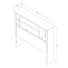 Twin size Modern Scandinavian Style Bookcase Headboard in White Wood Finish