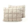 Full/Queen Soft Lightweight Puff Textured 2-Piece Comforter Set in Neutral Tan
