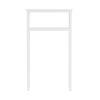 White Solid Wood Over the Toilet 1-Shelf Storage Rack