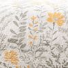 Full/Queen size Yellow Grey Floral Light Thin Cotton Polyester Blend Quilt Set