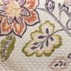 King size 3 Piece Floral Boho Cotton Off-White Navy Pastel Quilt Set