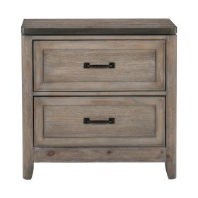 Transitional Two-Tone Finish 1pc Nightstand of Drawers with Ball Bearing Glides Bed Side Table Bedroom Furniture