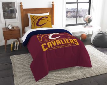Cavaliers OFFICIAL National Basketball Association; Bedding; "Reverse Slam" Printed Twin Comforter (64"x 86") & 1 Sham (24"x 30") Set by The Nort
