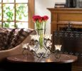 Candle Holder Centerpiece with Vase - Elegant Table Decor