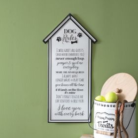 Rules Wall Sign (Type: Dog)