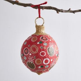 Oversized Paper Mache Ornament (Style: Christmas)