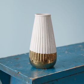 Gold Dipped Bouquet Vase (Style: Cylinder)