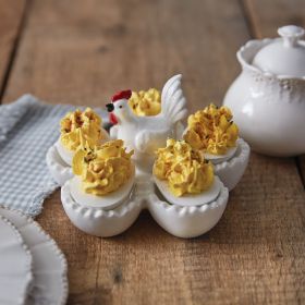 Rooster Decor Dish (Dish: Egg Holder)