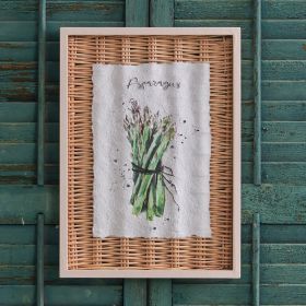 Framed Basket Art (Food: Asparagus)